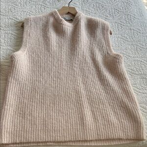 Zara Cozy Cream Sleeveless Sweater